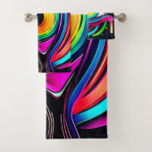 Levendige Psychedelische Oogkunst Bad Handdoek (Insitu)