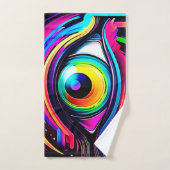 Levendige Psychedelische Oogkunst Bad Handdoek (Handdoek)