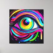 Levendige Psychedelische Oogkunst Canvas Afdruk (Voorkant)