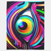 Levendige Psychedelische Oogkunst Fleece Deken (Voorkant)