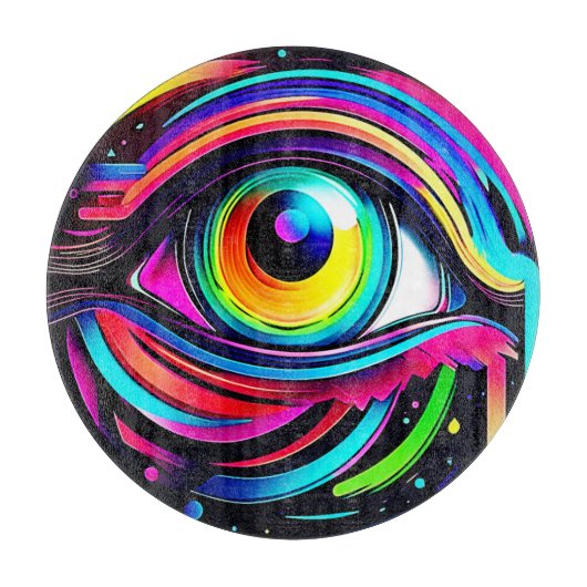 Levendige psychedelische oogkunst snijplank (Voorkant)