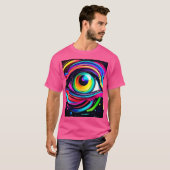 Levendige Psychedelische Oogkunst T-shirt (Voorkant volledig)
