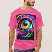 Levendige Psychedelische Oogkunst T-shirt (Voorkant)