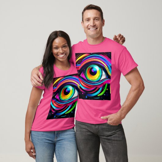 Levendige Psychedelische Oogkunst T-shirt (Unisex)