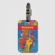 Levendige psychedelische Pop Art Groovy Retro Desi