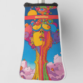 Levendige psychedelische Pop Art Groovy Retro Desi Golfheadcover