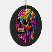 Levendige psychedelische schedel keramisch ornament (Rechts)