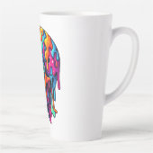 Levendige psychedelische schedel latte mok (Rechts)