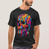 Levendige psychedelische schedel t-shirt (Voorkant)