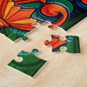 Levendige psychedelische Sun Art - Abstracte patro Legpuzzel (Zijkant)