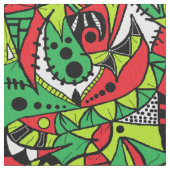 Levendige Psychedelische Tribale Abstracte Stof (Close Up)