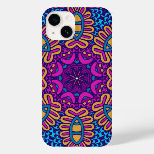 Levendige psychedelische tribale iPhone-hoes Case-Mate iPhone 14 Hoesje
