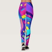 Levendige psychedelische vortexkunst leggings (Achterkant)