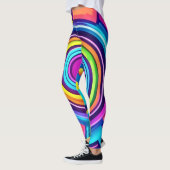 Levendige psychedelische vortexkunst leggings (Links)