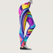 Levendige psychedelische vortexkunst leggings (Rechts)