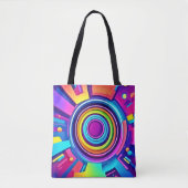 Levendige psychedelische vortexkunst tote bag (Voorkant)