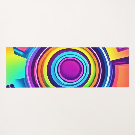 Levendige psychedelische vortexkunst yogamat (Achterkant (horizontaal))