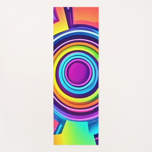 Levendige psychedelische vortexkunst yogamat (Voorkant)