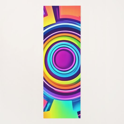 Levendige psychedelische vortexkunst yogamat (Achterkant)