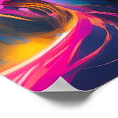 Levendige Psychedelische Vrouwengezicht Poster (Hoek)