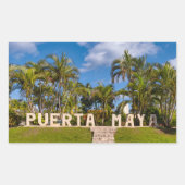 Levendige Puerta Maya Rechthoekige Sticker (Voorkant)
