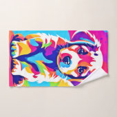 Levendige puppykunst bad handdoek (Handdoek)