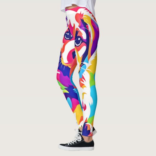 Levendige puppykunst leggings (Links)