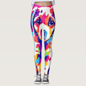 Levendige puppykunst leggings (Voorkant)