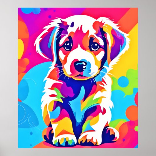 Levendige puppykunst poster (Voorkant)