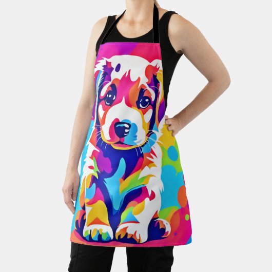 Levendige puppykunst schort (Insitu)