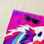 Levendige puppykunst strandlaken (In situ)