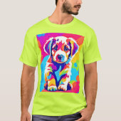 Levendige puppykunst t-shirt (Voorkant)