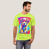Levendige puppykunst t-shirt (Voorkant volledig)