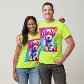 Levendige puppykunst t-shirt (Unisex)