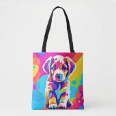 Levendige puppykunst tote bag (Voorkant)