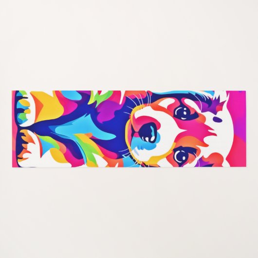 Levendige puppykunst yogamat (Achterkant (horizontaal))