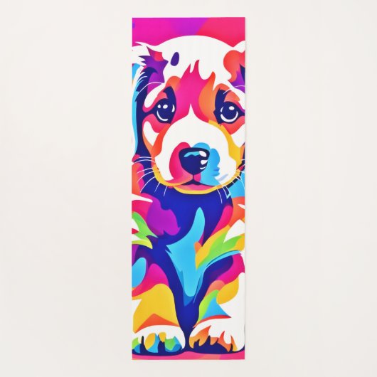 Levendige puppykunst yogamat (Achterkant)