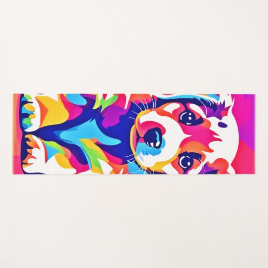 Levendige puppykunst yogamat (Voorkant (horizontaal))