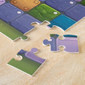 Levendige Puzzel Game Art - Kleurrijke Jigsaw Puzz Legpuzzel (Zijkant)