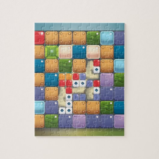 Levendige Puzzel Game Art - Kleurrijke Jigsaw Puzz Legpuzzel (Verticaal)