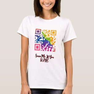 Levendige QR-codekunst T-shirt