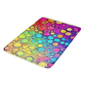 Levendige Rainbow Bubble Abstraction Badmat (Gekanteld)