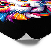 Levendige Rainbow Cat Cat liefhebbers Kat liefhebb Poster (Hoek)