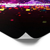 Levendige Rainbow elektrische gitaar met Abstract Poster (Hoek)