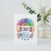 Levendige Rainbow Hand-Lettering: Ik heb vitamine Briefkaart (Staand voorkant)