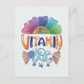 Levendige Rainbow Hand-Lettering: Ik heb vitamine Briefkaart (Voorkant)