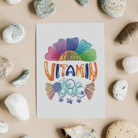 Levendige Rainbow Hand-Lettering: Ik heb vitamine 