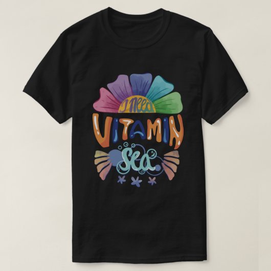 Levendige Rainbow Hand-Lettering: Ik heb vitamine  T-shirt (Design voorkant)