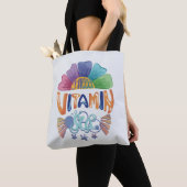 Levendige Rainbow Hand-Lettering: Ik heb vitamine Tote Bag (Dichtbij)