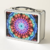 Levendige Rainbow Kaleidoscoop Kleurrijke Mandala (Achterkant)